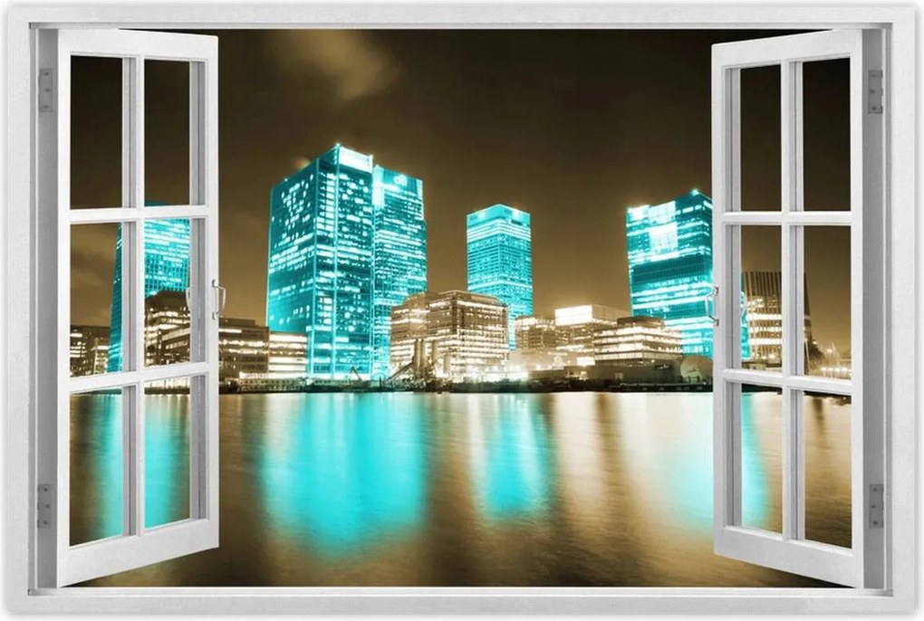 Poszterek 120x80 Kék felhőkarcolók London