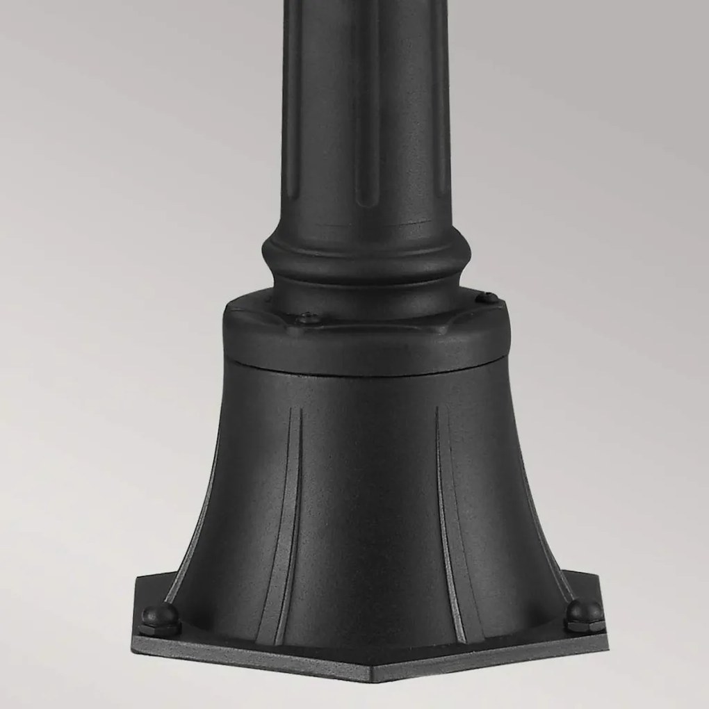 ELSTEAD FE-EB4-M-BLK ENGLISH BRIDLE Klasszikus Kültéri Állólámpa Fekete, Átlátszó E14 IP44