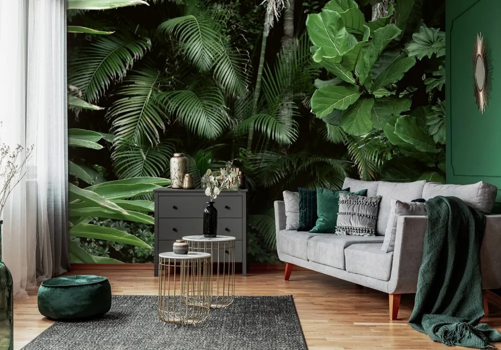 Zöld Bokrok poszter, fotótapéta, Vlies (250 x 175 cm)