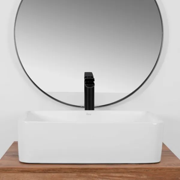 REA-U0669 - ANITA munkalapra szerelhető mosdó 37,5x48,5 cm kerámia/fényes fehér