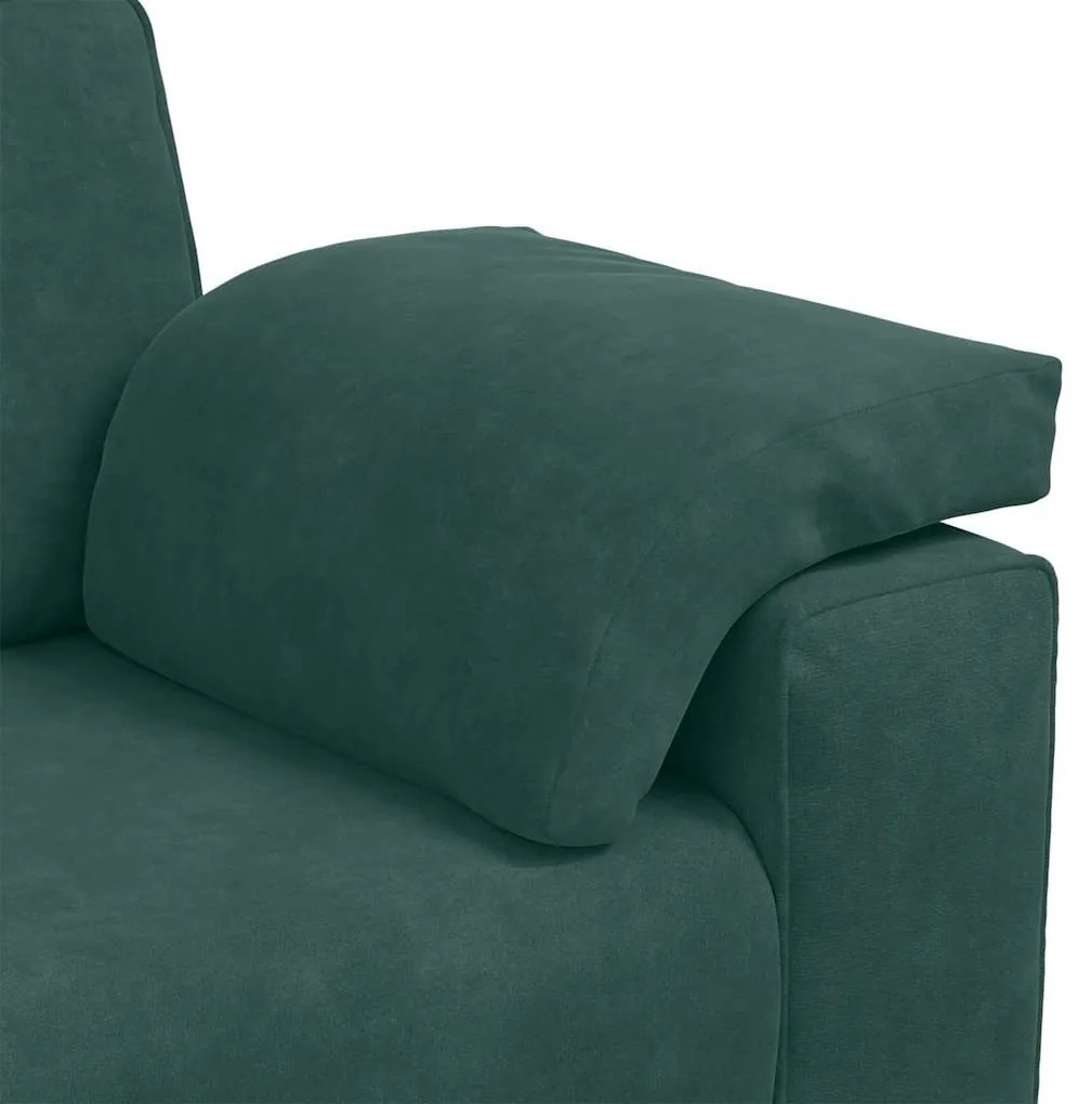 sötétzöld bársony loveseat kanapé 140 cm
