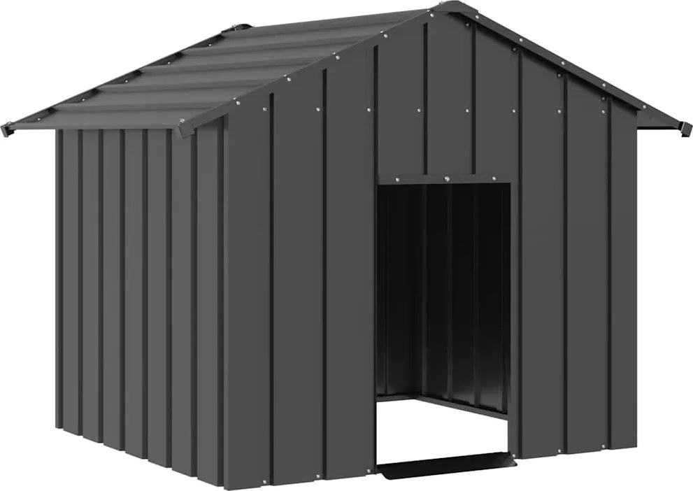vidaXL Kutyaház tetővel 131x101x102 cm horganyzott acél