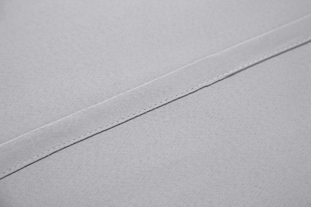 OXFORD világosszürke függöny 140x250 cm Felfüggesztés: Fém gyűrűk