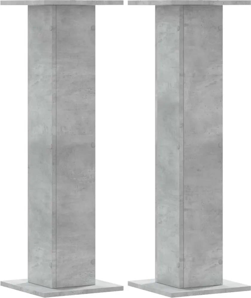 vidaXL 2 db betonszürke szerelt fa növénytartó állvány 30 x 30 x 95 cm