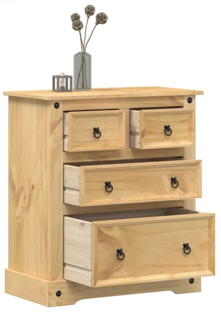 Corona tömör fenyőfa komód 80x43x91 cm