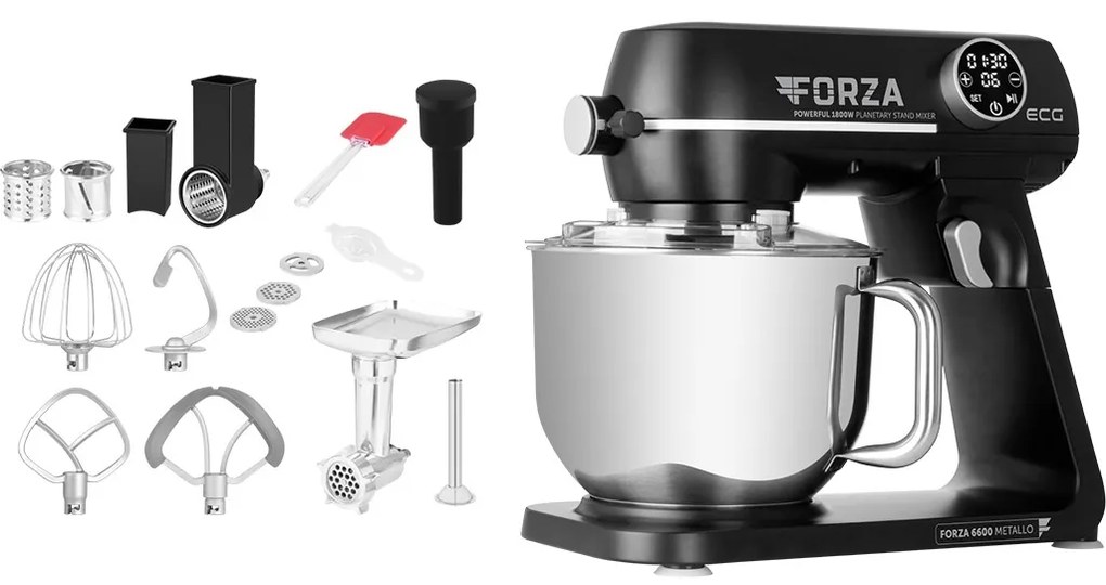 ECG Forza 6600 Metallo Nero konyhai robotgép
