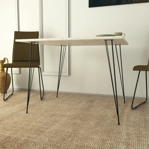 Étkezőasztal SANDALF 75x90 cm fehér/fekete