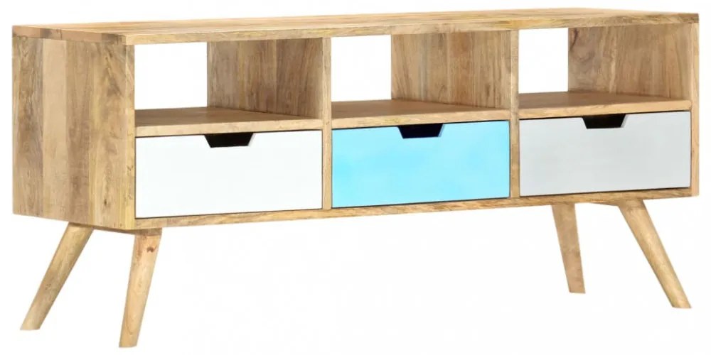 tömör mangófa TV-szekrény 110 x 35 x 48 cm