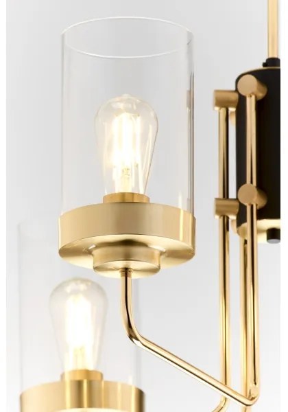 Jupiter 2089 - RAMIREZ rúddal szerelt csillár 6xE27/15W/230V arany/fekete