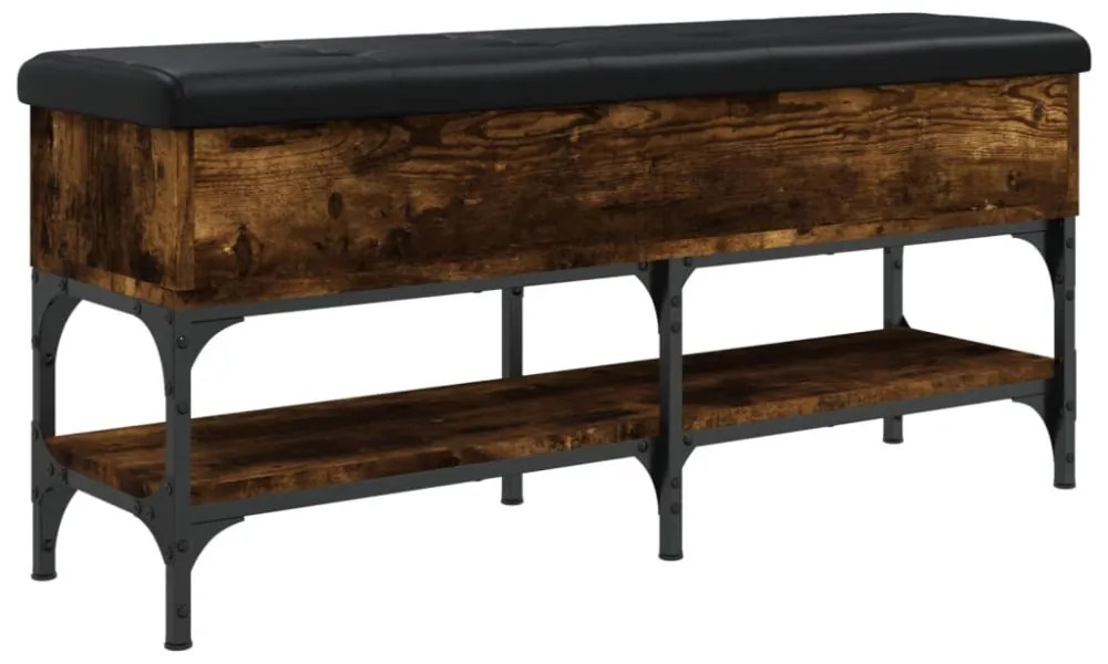füstös tölgy színű szerelt fa cipőpad 102 x 32 x 45 cm