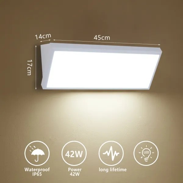 Brilagi - LED kültéri fali lámpatest TRIANGLE LED/42W/230V fehér IP65