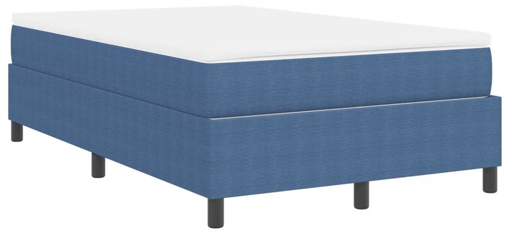 Boxspringágy matraccal Kék 120x200 cm Kordbársony
