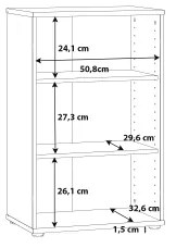 Könyvespolc URAN fehér