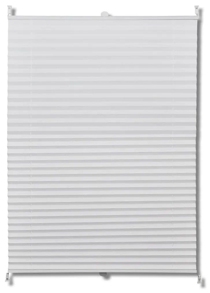 Plisse Roló 80 x 125 cm Fehér Redős Roló