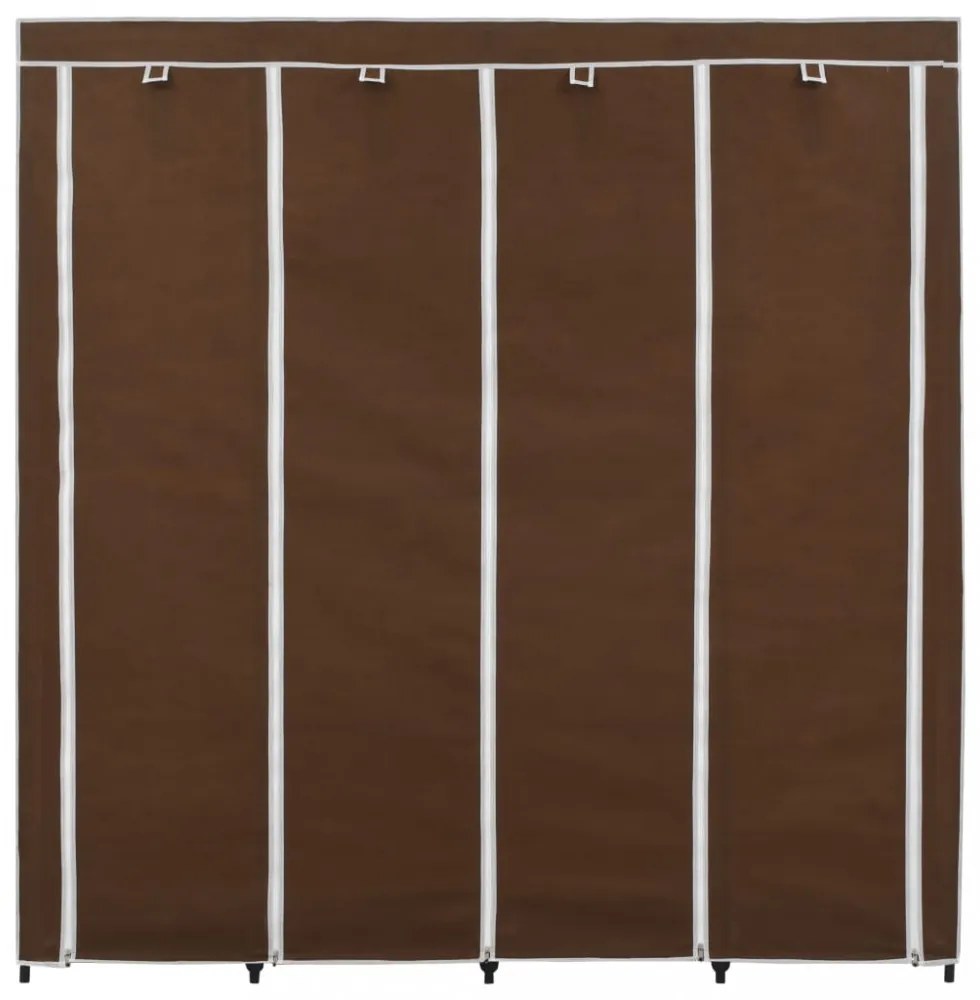 barna ruhásszekrény 4 tárolórekesszel 175 x 45 x 170 cm