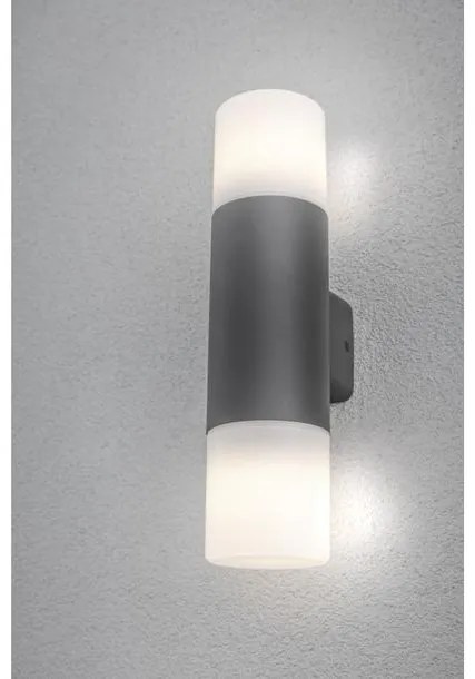 Lámpa Kerti lámpatest CORTA-AUD,2xE27,2xMAX.25W,IP44,AC220-240V,50-60Hz,falra szerelhető fel/le, grafit