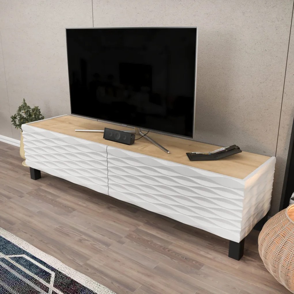Lerze TV-állvány, fehér, 149,2 cm – TR322RTC2146