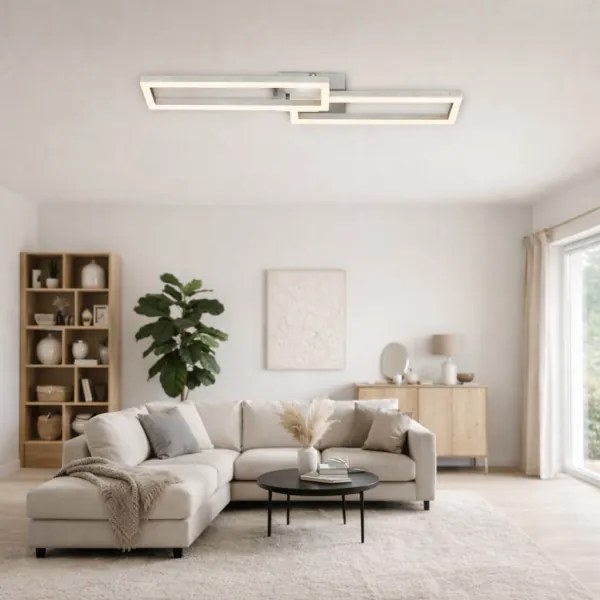 Telefunken 316108TF - LED RGBW, dimmelhető mennyezeti lámpa FRAME, LED/40W/230V, króm