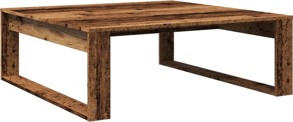 vidaXL antik fa színű szerelt fa dohányzóasztal 100 x 100 x 35 cm