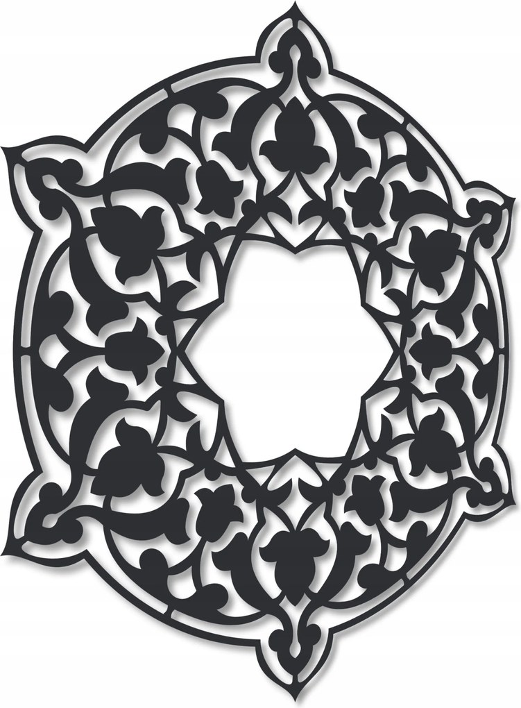 Mandala Fali Kép Áttört Fali Dekoráció Áttört Panelek Triptichon XL