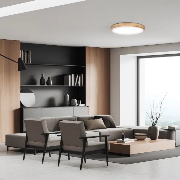 Solight WO8010 LED állítható fényű SOLID OAK lámpa LED/60W/230V 3000-6500K, 51 c