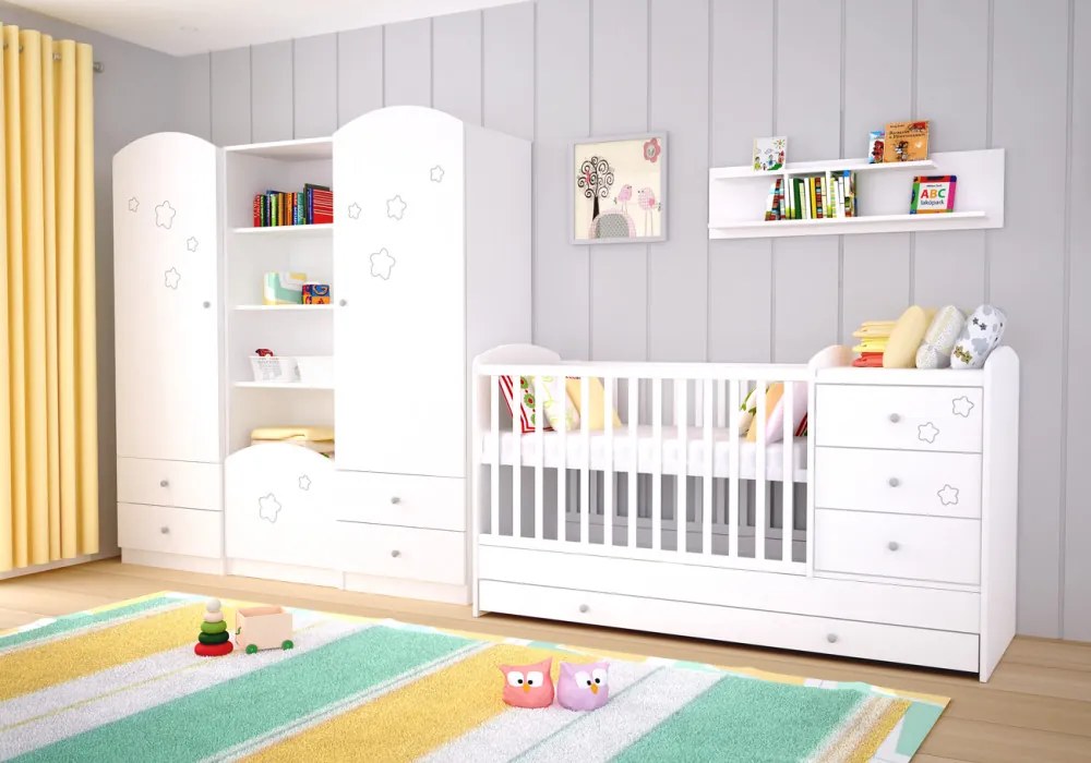 106-Os Pelenkázószekrény Fehér