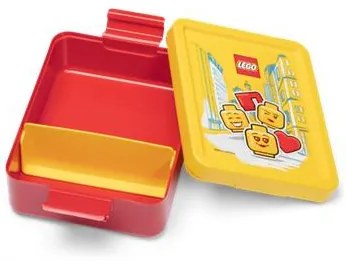 Uzsonnás doboz, LEGO Iconic Girl, piros-sárga-mintás (L40521725)