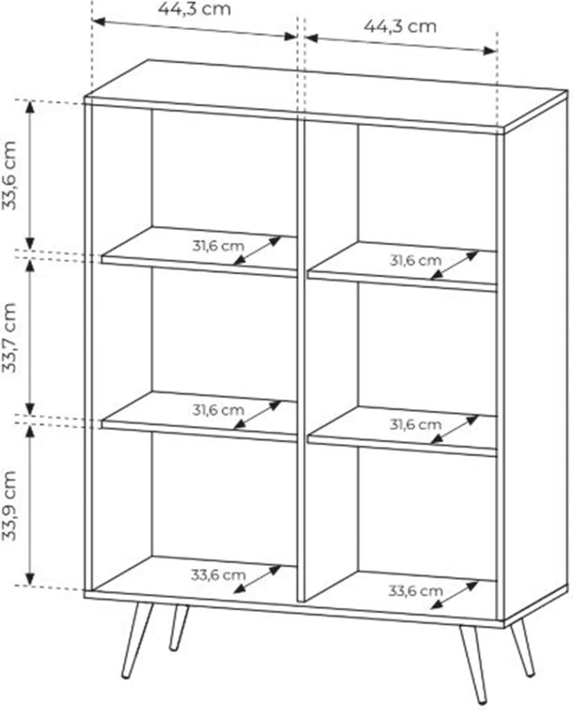 Flaro magas komód 93 cm világítással - dunin tölgy