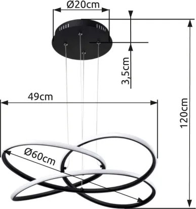 GLOBO 67201SH-30 PANDA Modern Led Függesztett Lámpa IP20
