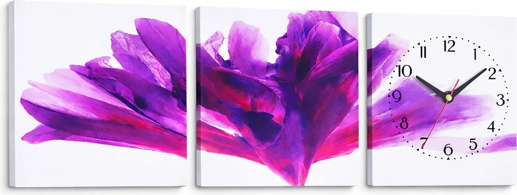 Falióra Szett 3 Kép Virág 40x40 cm Modern Dekoráció Vászonkép