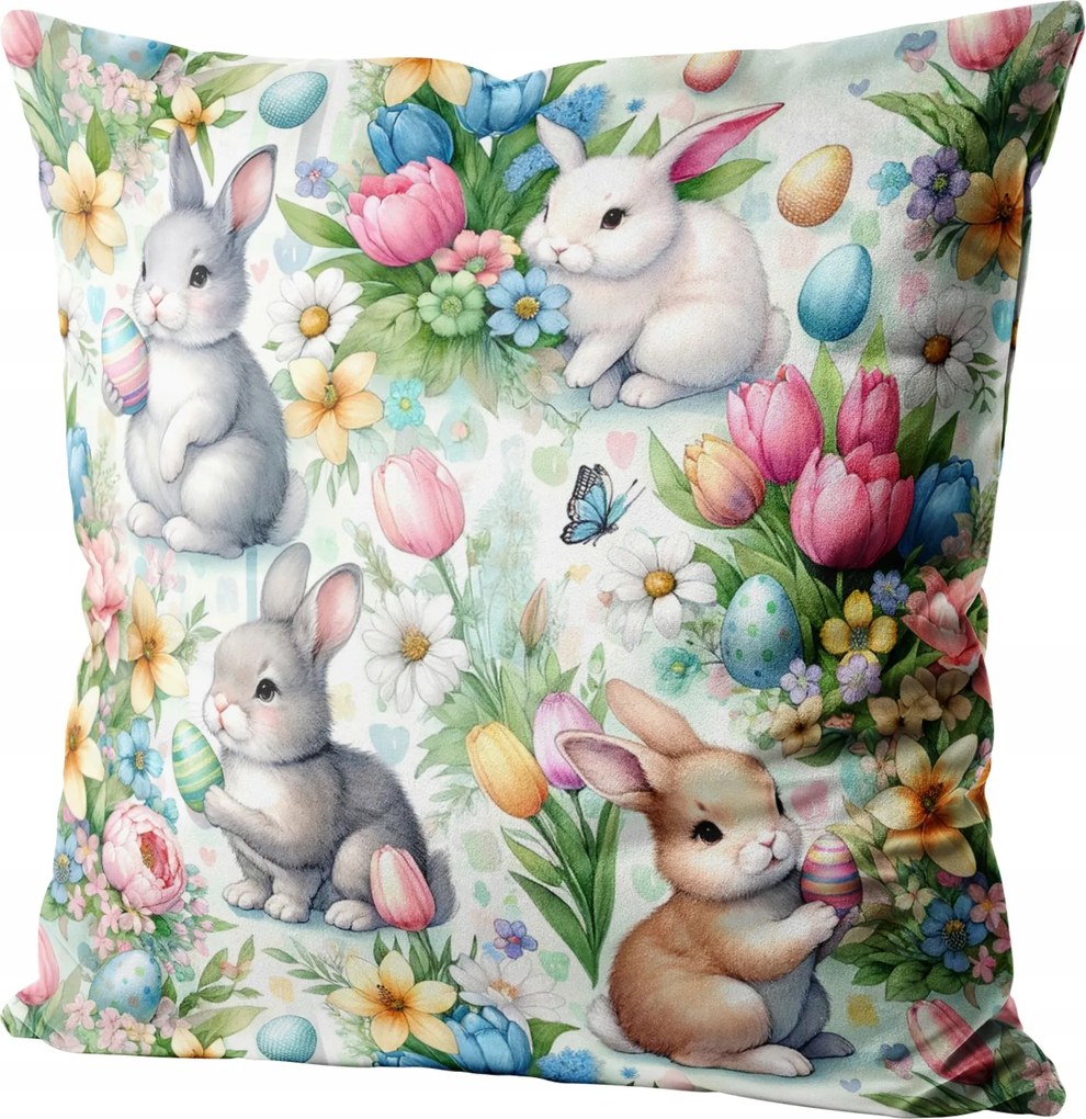 Húsvéti Párnahuzat Velúr Dekoratív Párnahuzat 40X40 Húsvét 0385