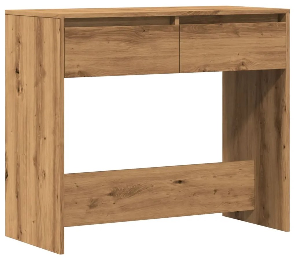 kézműves tölgy színű szerelt fa dohányzóasztal 89x41x76,5 cm