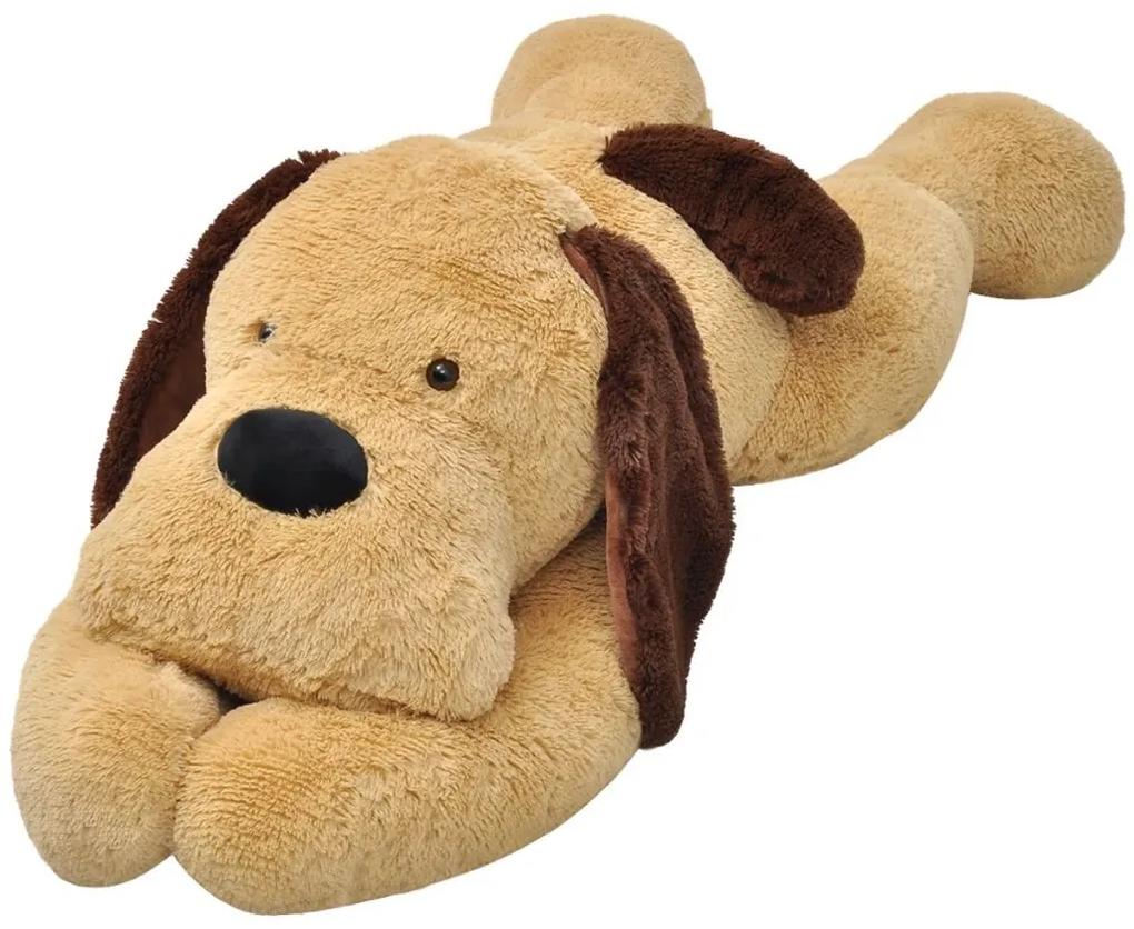 vidaXL ölelni való barna plüss kutya 80 cm