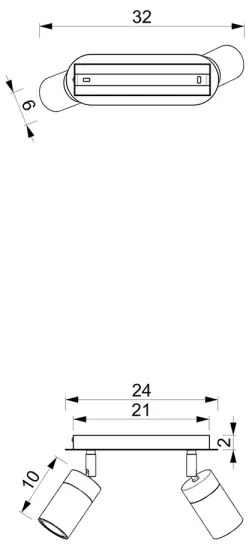 JOKER spotlámpa 2xGU10/25W/230V zöld/arany