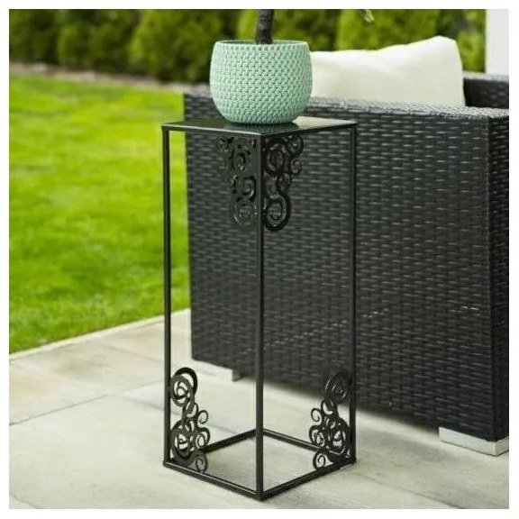 Virágállvány 80x24 cm fekete