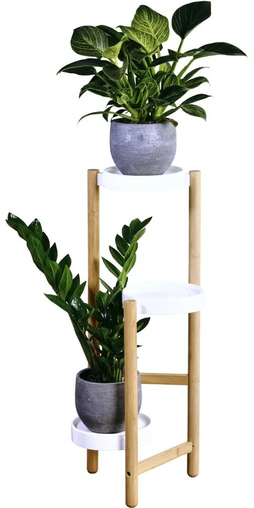 Kesper 17275 Bambusz virágállvány 28 x 34 x 70 cm, 3 emelet