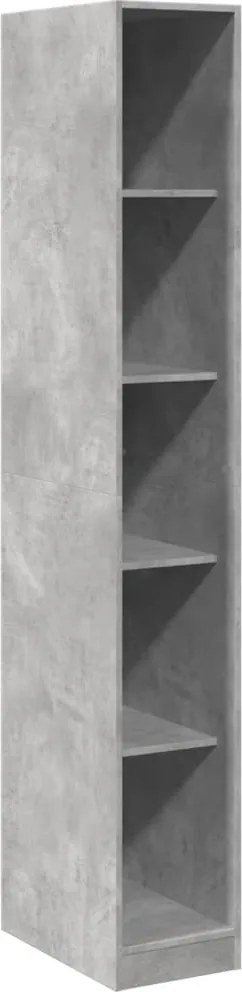 vidaXL betonszürke szerelt fa ruhásszekrény 30 x 50 x 200 cm