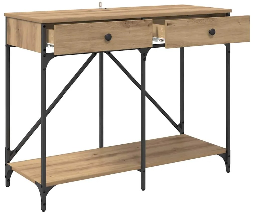 Konzolasztal fiókkal Artisan tölgy 100 x 39 x 78,5 cm Faanyag