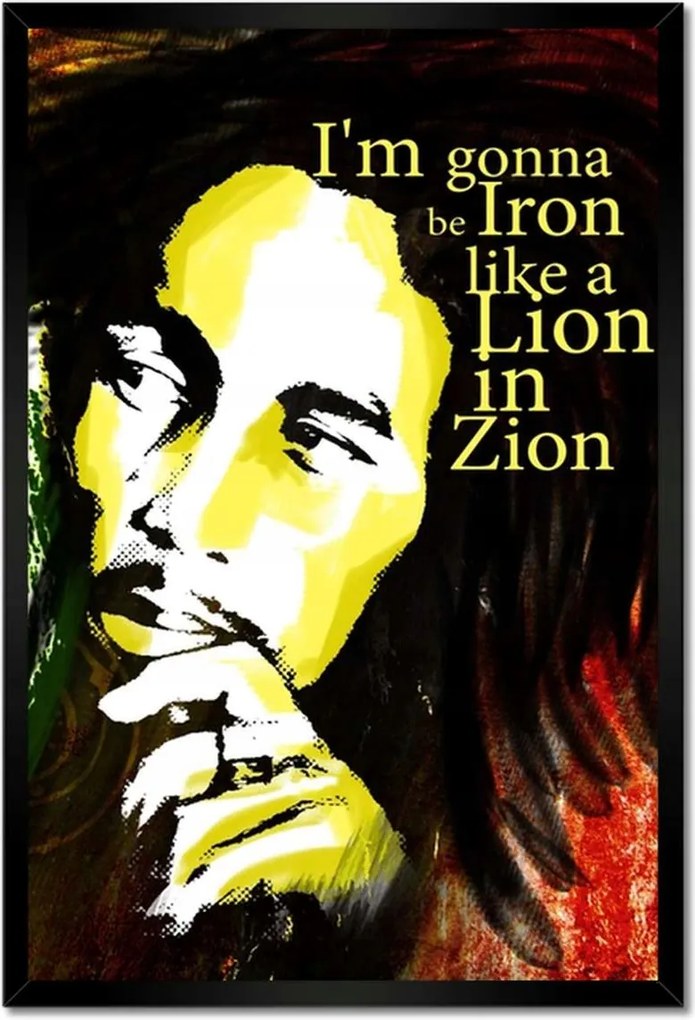 Poszterek keretben 40x60 Bob Marley Lion in Zion