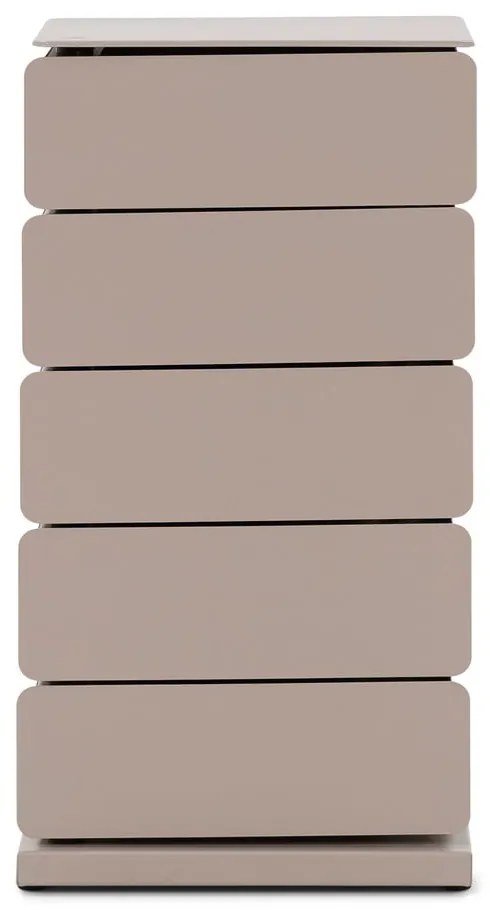 Szürkésbarna fém komód 37x72x26 cm Joey – Spinder Design