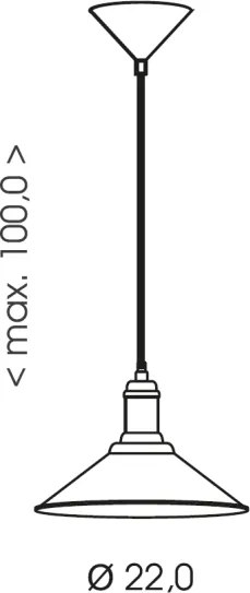 Brilagi - Kábeles függőlámpa FORGE 1xE27/60W/230V átmérő 22 cm barna