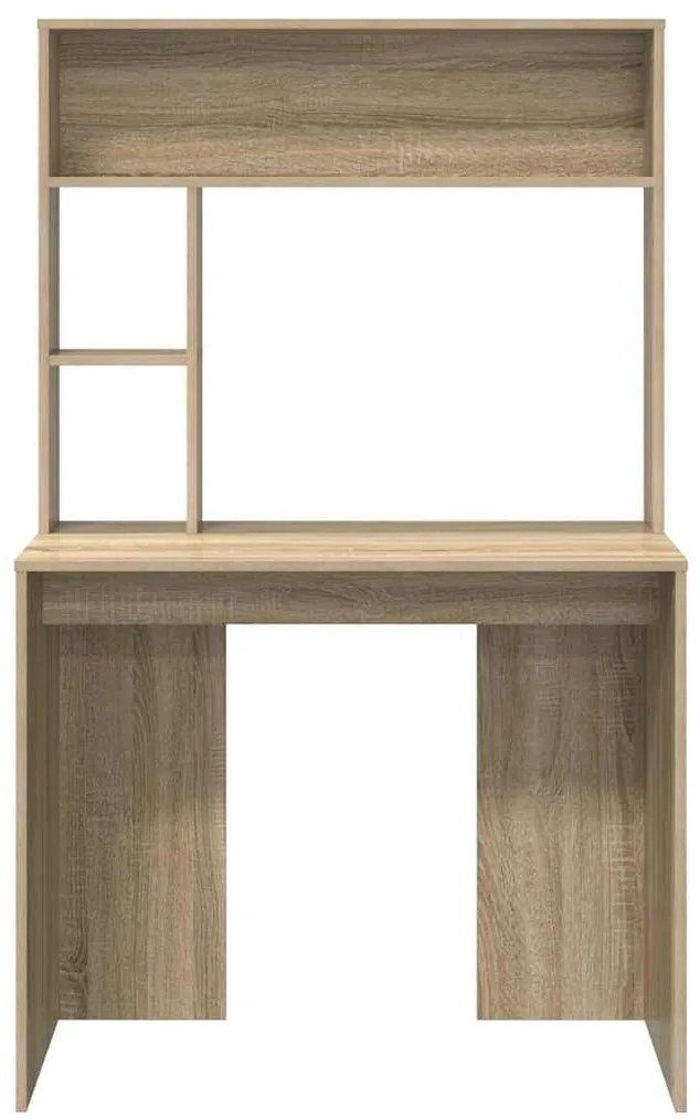 Asztal polcokkal sonoma tölgy 91 x 50 x 149 cm Faanyag