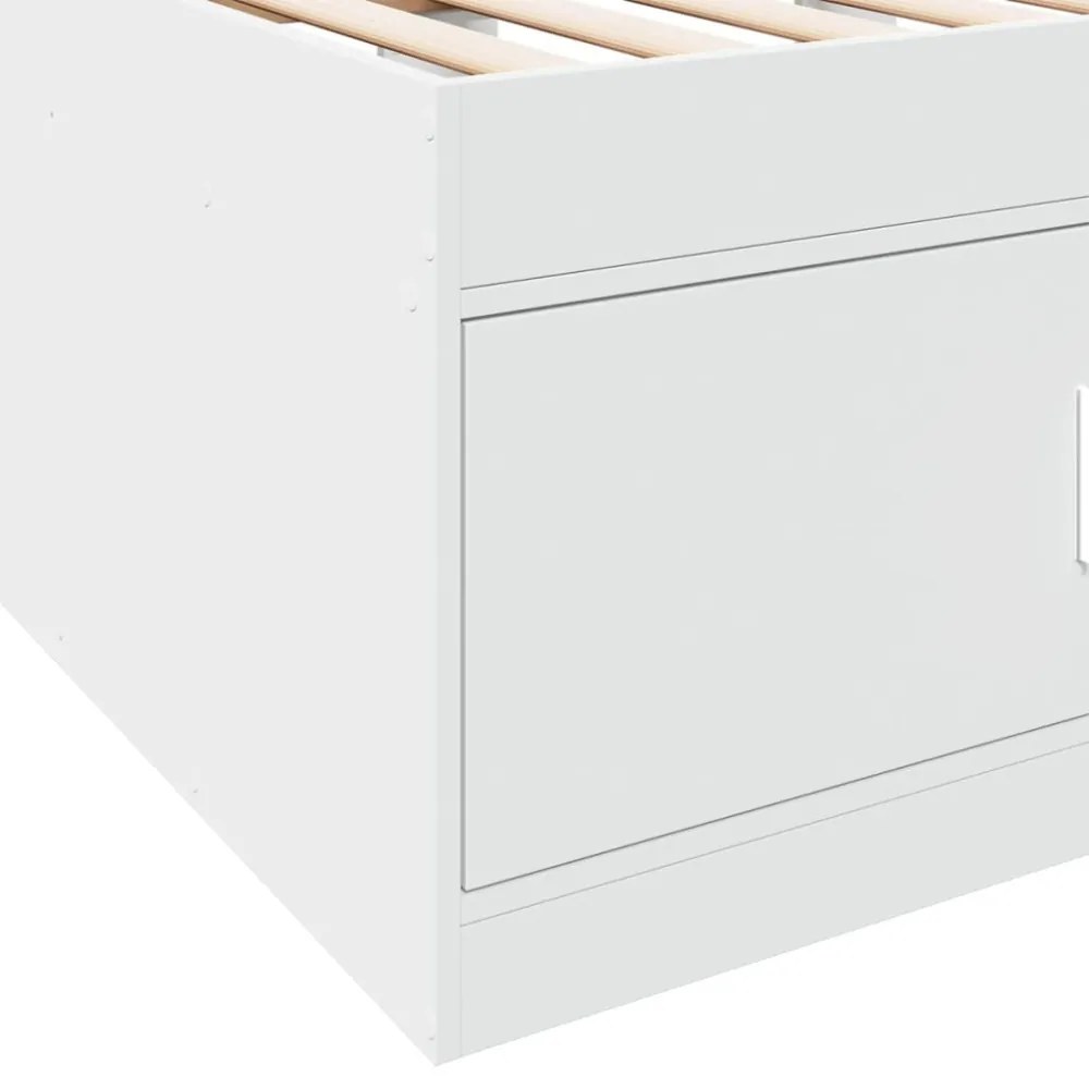 fehér kanapéágy fiókkal matrac nélkül 75x190 cm