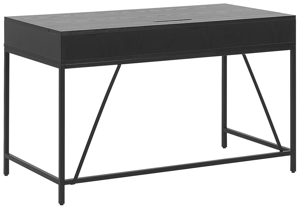 Elegáns Íróasztal Fekete És Világos Fa Színben 120 x 60 cm JENA Beliani
