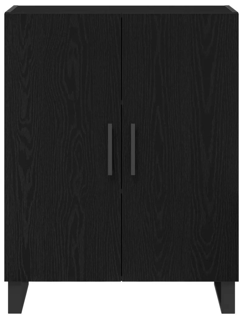 Highboard Fekete Tölgy 69.5x34x180 cm Mérnöki Fa