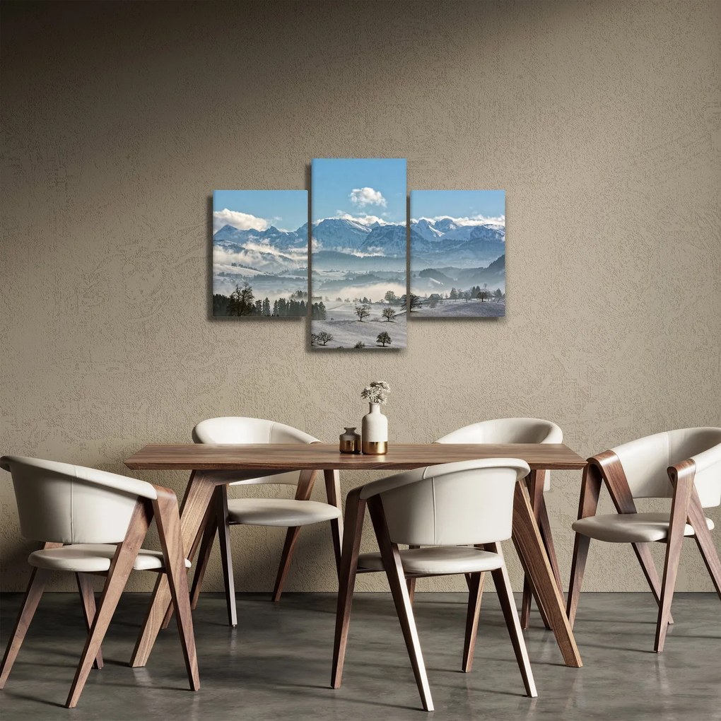 A havas hegyek képe (90x60 cm)
