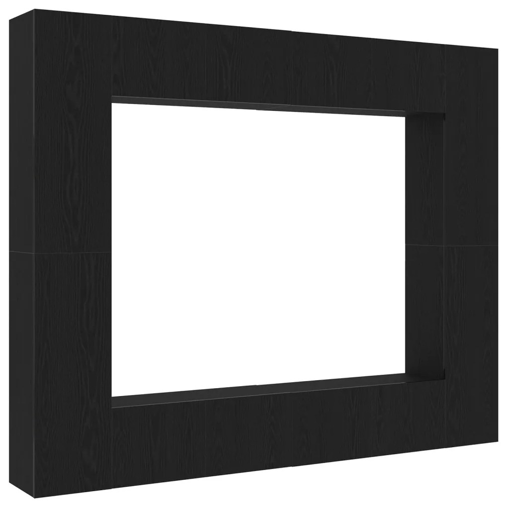 TV szekrény 8 pcs Fekete 221 x 30 x 180 cm Faanyag