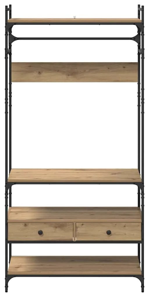 Ruhásszekrény fiókkal kézműves tölgy 89 x 39 x 184.5 cm Faanyag