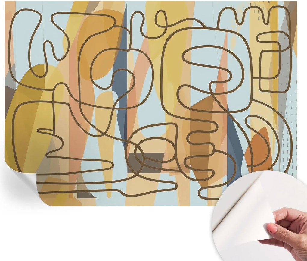 Öntapadós fotótapéta Egyszerű összeszerelés Absztrakt formák 208x146 cm