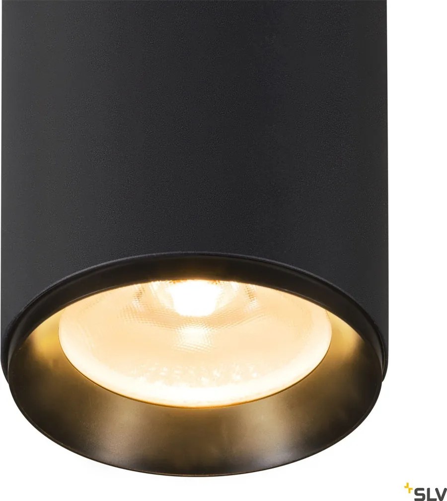 SLV 1005761 NUMINOS Hengeres Mennyezeti Lámpa Fekete LED IP20